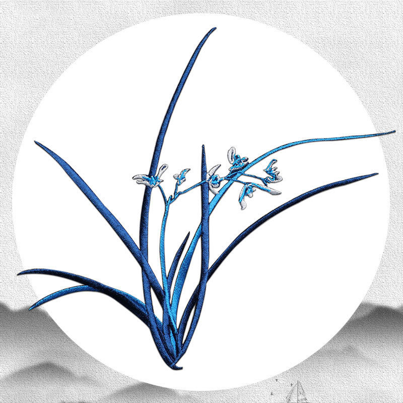 رقع أوركيد مطرزة ، مكواة على ا - مراجعة Applique Patch Flower وسعره