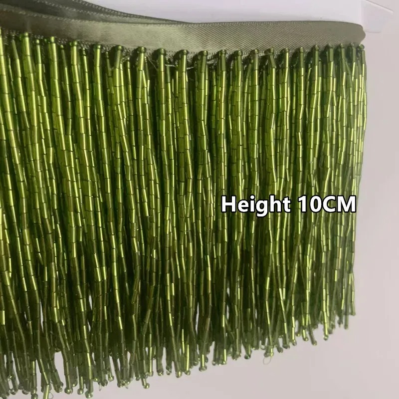 شريط زخرفي من الخرز الفضي والأ - مراجعة Tassel Fringe Trim وسعره